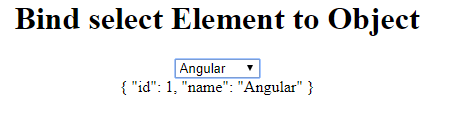 bind select element to object