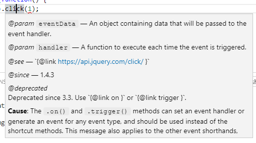 jquery types definations example in Angular