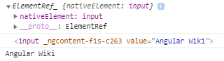 select an element in component template
