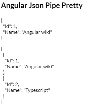 Angular Json Pipe Pretty