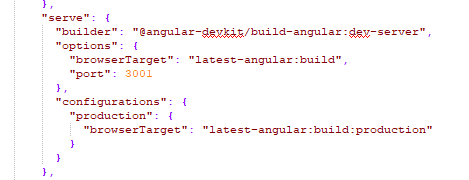 angular port number config