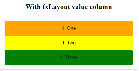 fxLayout column example