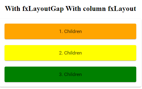 fxLayoutGap column example