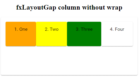 fxLayoutGap column no wrap