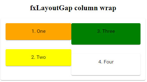 fxLayoutGap column wrap