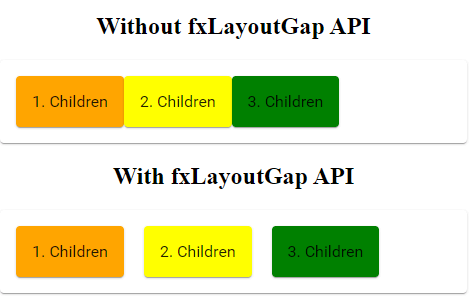 fxLayoutGap example