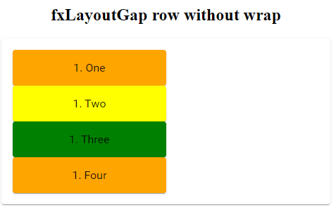 fxLayoutGap no row wrap