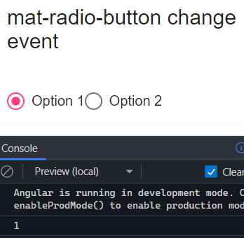 mat-radio-button change event