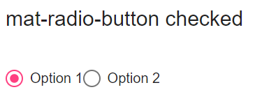 mat-radio-button checked