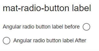 mat-radio-button label