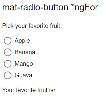 mat-radio-button *ngFor