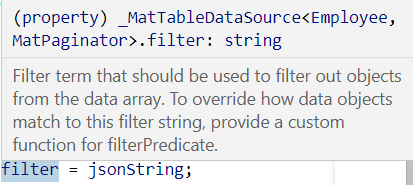 mat-table filter