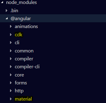 Angular Material And CDK modules