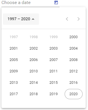 mat-datepicker min date