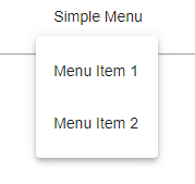 simple mat menu